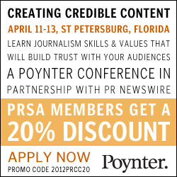 Poynter Institute PRSA Tampa Bay discount Poynter Institute discount for PRSA Tampa Bay